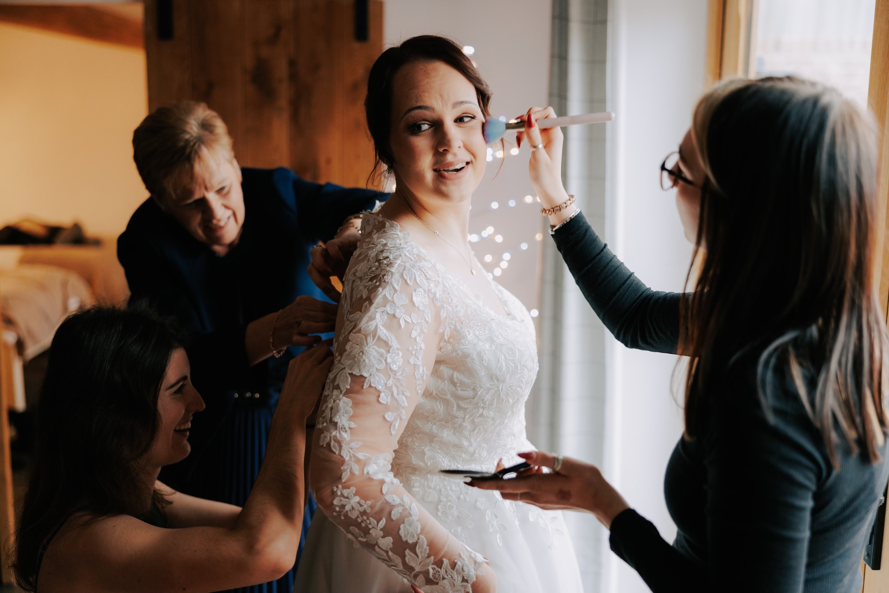 Natural Bridal makeup application